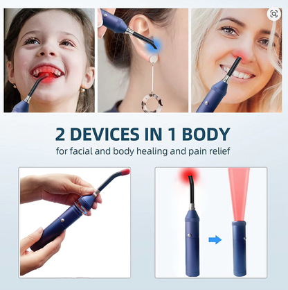 Portable 3-in-1 Red Light & Infrared Lip & Oral Pain Relief Wand